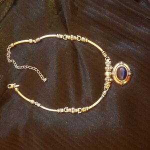 Avon Vintage blue  cats eye Aztec  choker